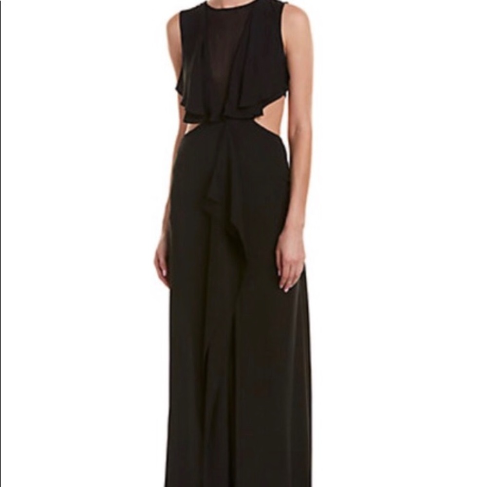 BCBGMAXAZRIA Fiona gown Chiffon black evening dress size 6